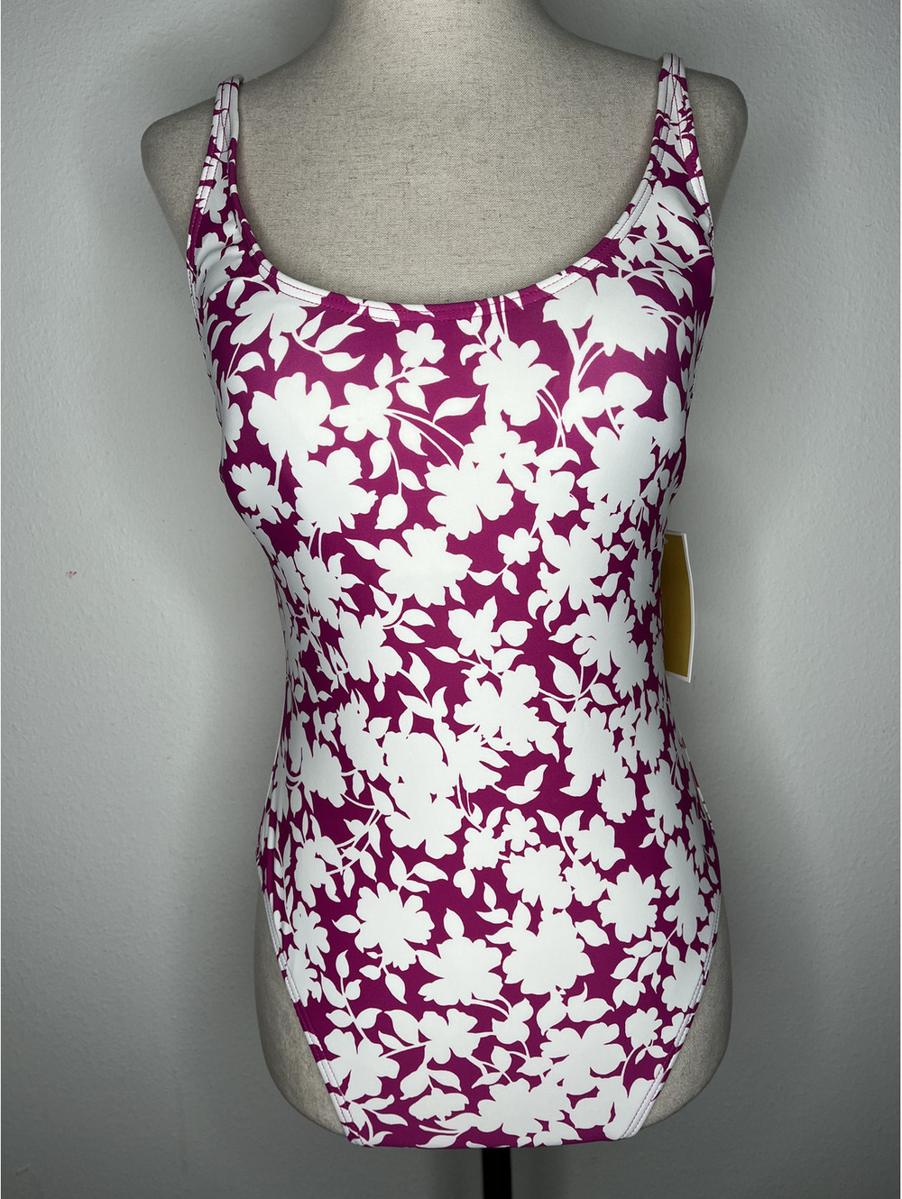 NWT MICHAEL Michael Kors Women's Bright Wild Berry One-Piece Swimsuit Size 8
